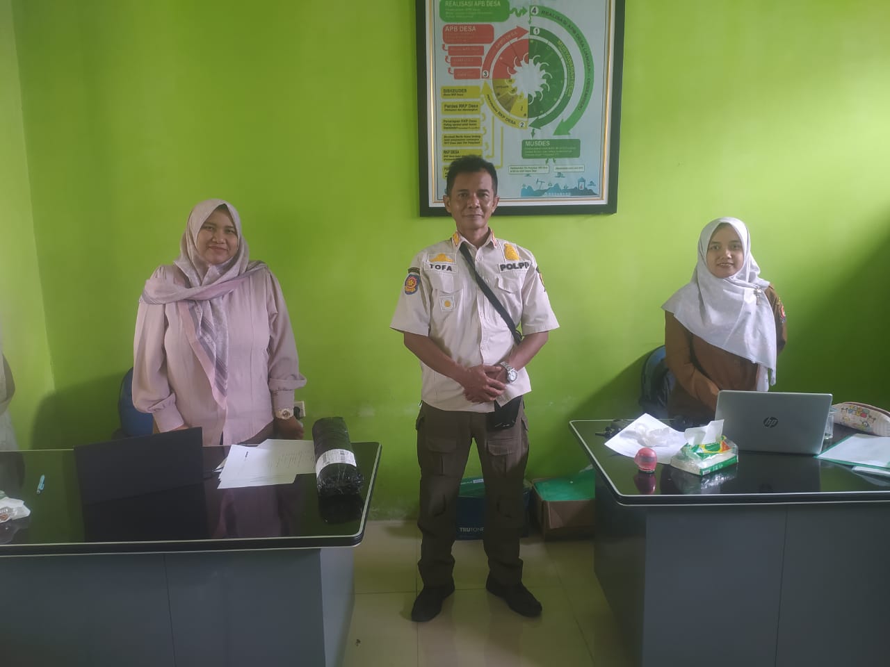 KUNJUNGAN KASATPOL PP KECAMATAN TERKAIT BENCANA ALAM
