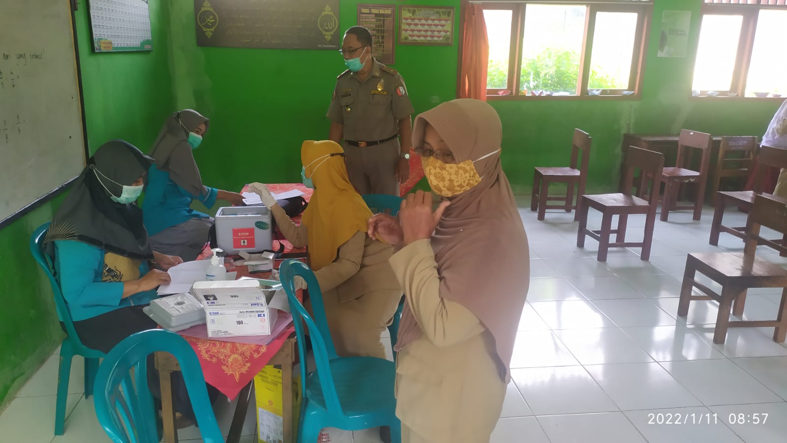 Giat Vaksinasi siswa SDN di Kecamatan Ngraho