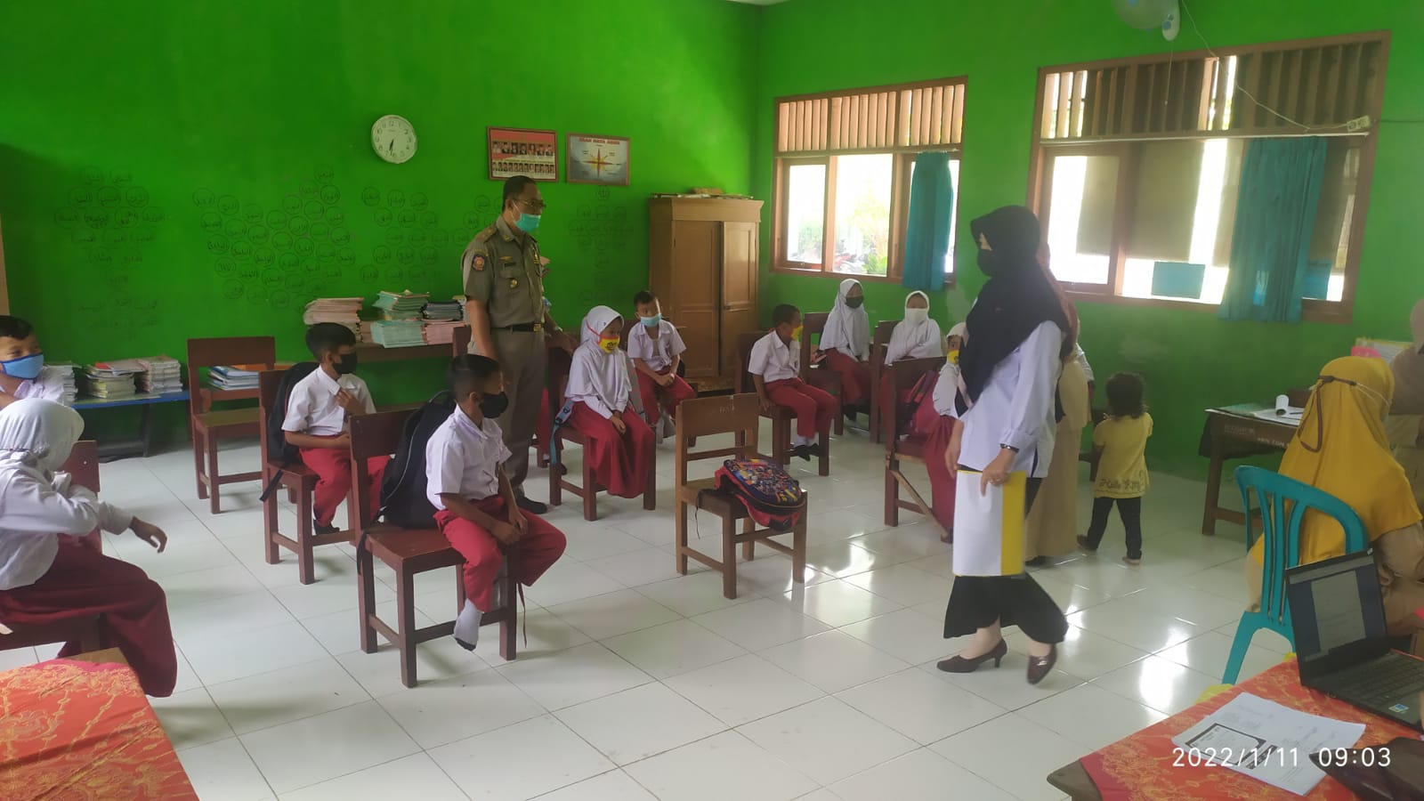 Giat Vaksinasi siswa SDN di Kecamatan Ngraho